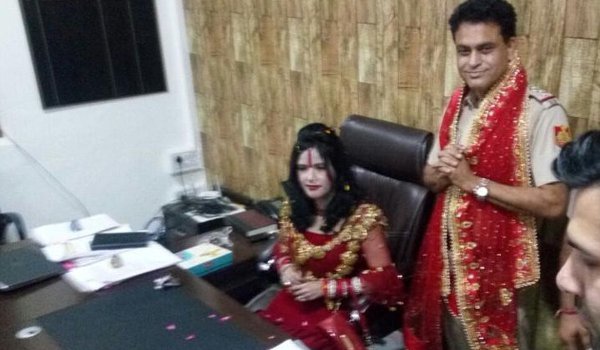 radhe maa sits on sho's chair at vivek vihar police station, probe ordered