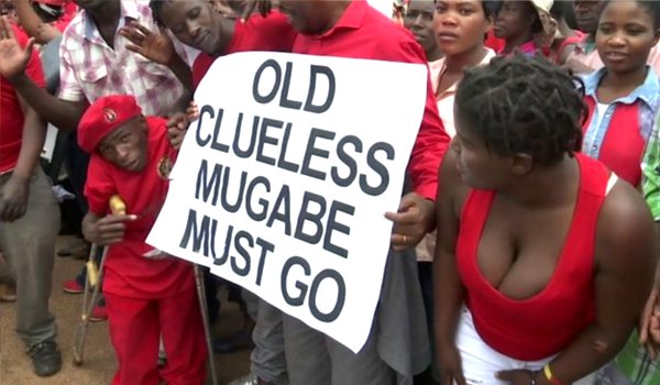 हरारे में राष्ट्रपति रॉबर्ट मुगाबे के खिलाफ व्यापक विरोध प्रदर्शन