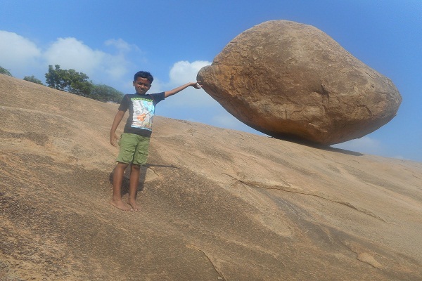 This stone is hinged for centuries without rolling at an angle of 45 degrees.