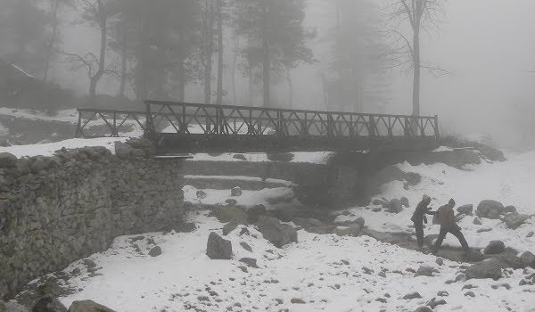 हिमाचल प्रदेश : मनाली में मौसम की पहली बर्फबारी
