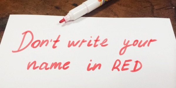 Here the use of red ink means death Here the use of red ink means death