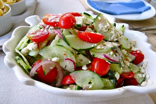 Cucumber-Tomato is with food, so be careful