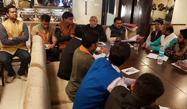 ajmer by-election 2018 avinash rai khanna addressing bjym meeting in ajmer