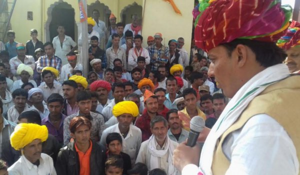 ajmer by-election 2018 : bjp candidate ramswaroop lamba poll campaign in masuda ajmer