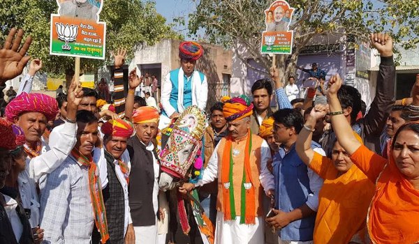 ajmer by-election 2018 : bjp candidate ramswaroop lamba poll campaign in kishangarh
