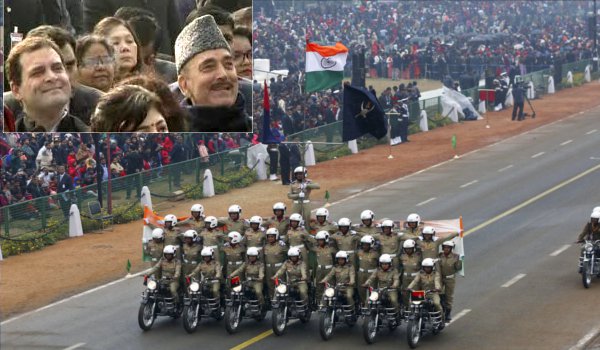 Republic Day: Rahul Gandhi takes 6th row seat; Congress fires salvo at govt