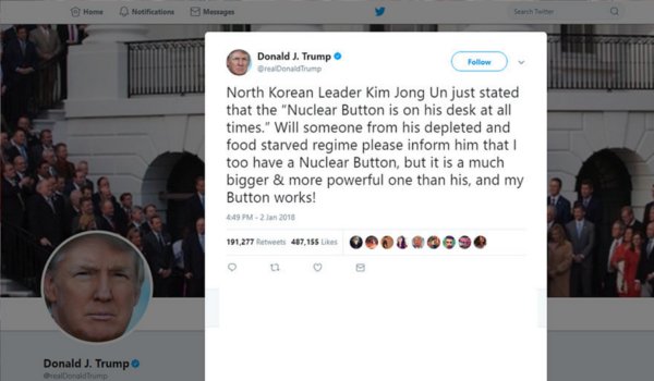 Why Twitter did not block US President Donald Trump after 'nuclear button' threat