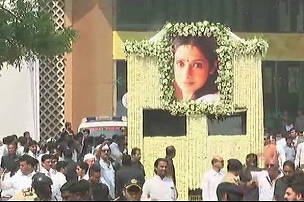 Bollywood actor Sridevi tells the world bye bye