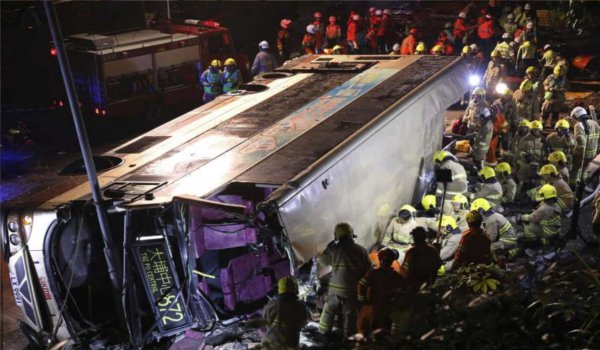 At least 18 killed, more than 60 injured in a traffic accident in Hong Kong