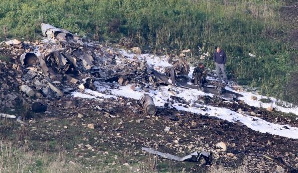 israel attacks targets in syria after iranian drone enters israeli airspace and jet crashes