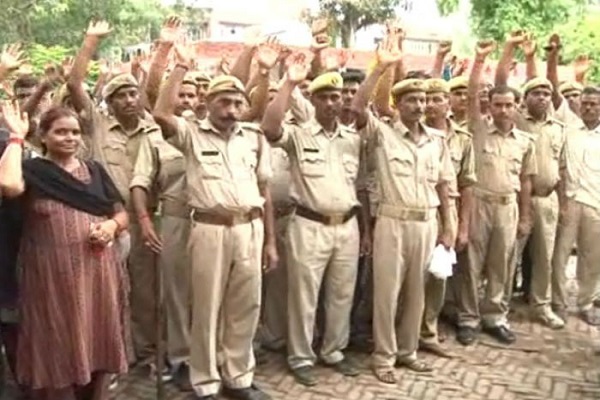 Home Guards on Strike in Rajasthan