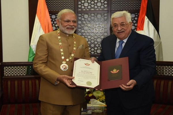 Modi calls the Grand Collar of the State of Palestine