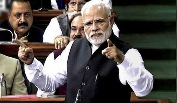 Congress split Andhra Pradesh for political gains says PM Modi in lok sabha