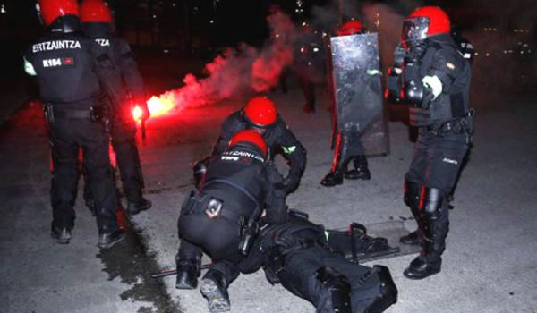 Police Officer dies as Europa League fans clash outside bilbao stadium
