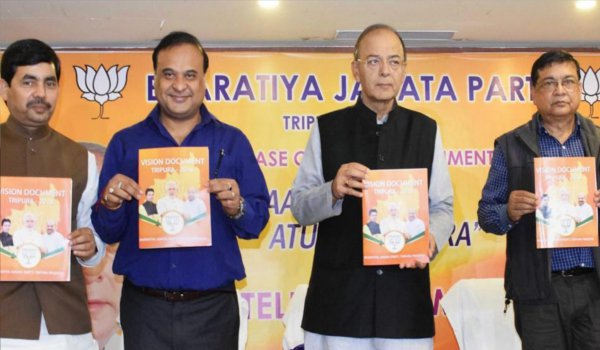 Tripura polls: Arun Jaitley releases BJP's vision document