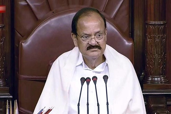 Rajya Sabha Speaker M. Venkaiah Naidu angry with Congress MP's ruckus
