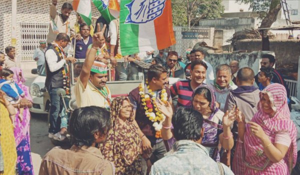 ajmer by-election result 2018 : ward 36 congress workers celebrates victory
