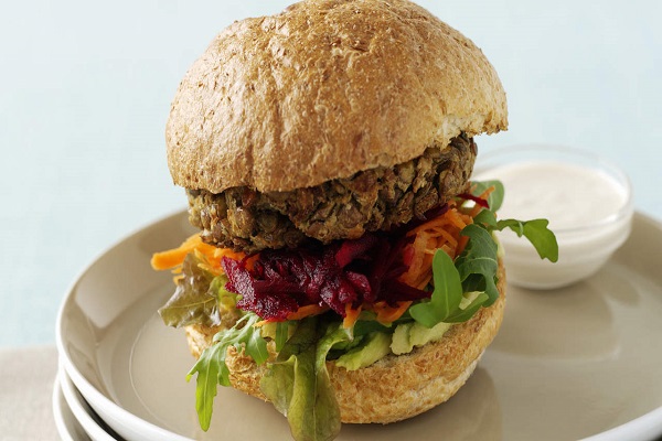 Now made at home healthy low fat mushroom burgers