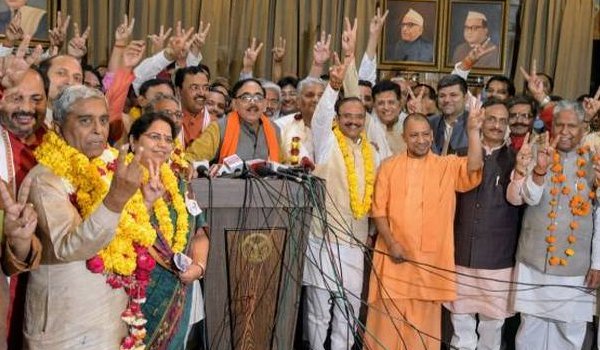 bjp bags 12 seats, congress 5 in Rajya Sabha election