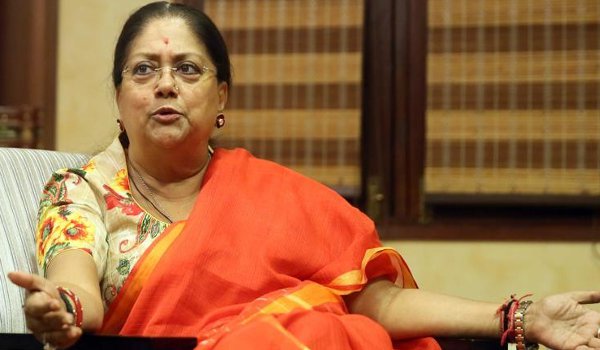 rajasthan chief minister vasundhara raje