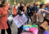 Holi semen-filled balloon attacks: DU students, teachers protest outside police headquarters