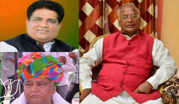 Rajasthan : kirodi lal meena, bhupendra yadav, madan lal saini files nominations as BJP candidate for Rajya Sabha