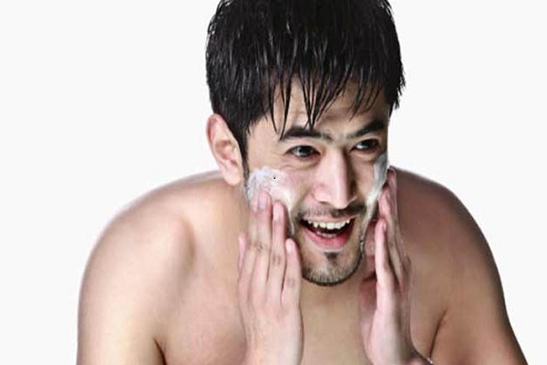 men face care and spot