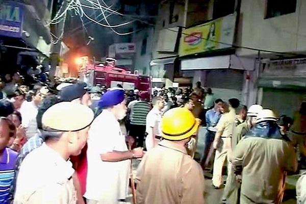 An LPG cylinder explosion in Lajpat Nagar Central Market in capital