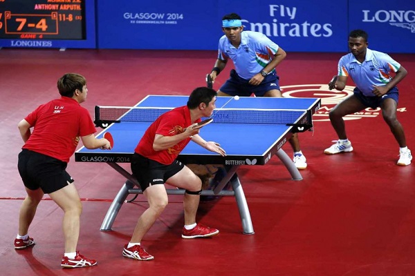 Men gold medal of 21st Commonwealth Games table tennis win by India