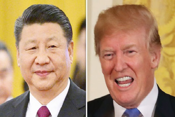 Stock market decline due to collision of two world financial superpowers