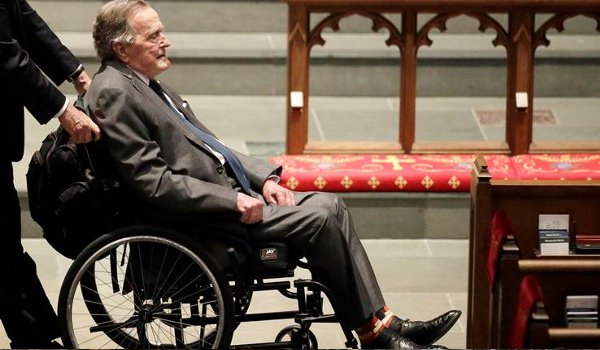 Former US President George HW Bush admitted to Houston hospital