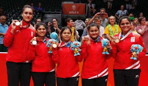 CWG 2018 day 4 : India with 3rd gold on Super Sunday, indian women defeat singapore in table tennis