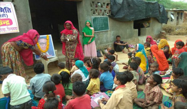 ambedkar jayanti celebrations by sewa bharti at bal sanskar kendra in sirohi pindwara