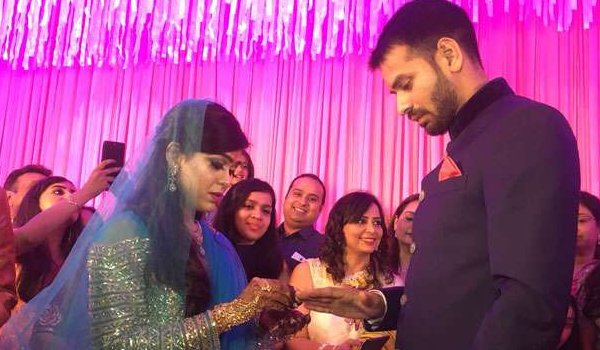 engagement ceremony of tej pratap yadav and aishwarya rai in patna