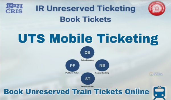 train general ticket through UTS App at home