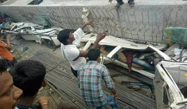 16 feared killed as flyover under construction in Varanasi collapses