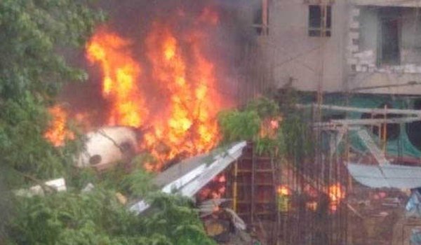 Chartered plane crashes in Mumbai's ghatkopar, five killed