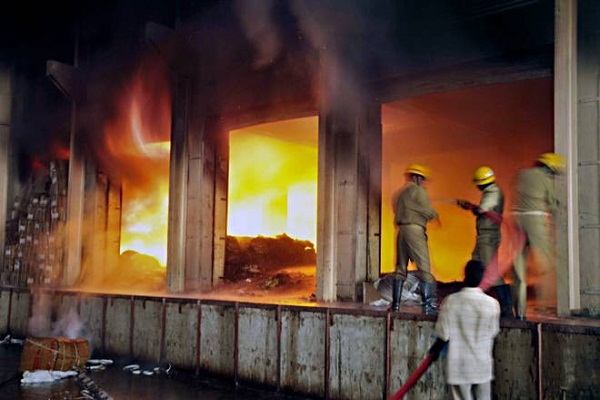 Fire in Iron factory in Puducherry
