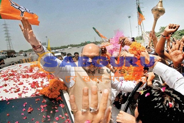 Amit Shah receives warm welcome in Jaipur