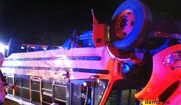 two killed, 30 injured as bus overturns in Barwani