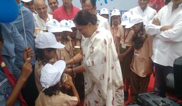 CM Vadsundhara Raje launches Annapoorna Milk Scheme for Students