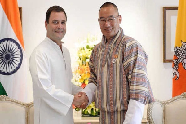 भूटान के प्रधानमंत्री दाशो छेरिंग तोब्गे ने की राहुल गांधी से मुलाकात