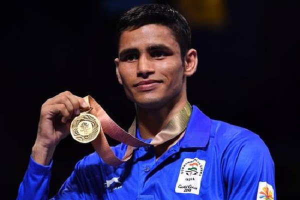 Amit Pangal completes 49kg semi-finals, bronze medal