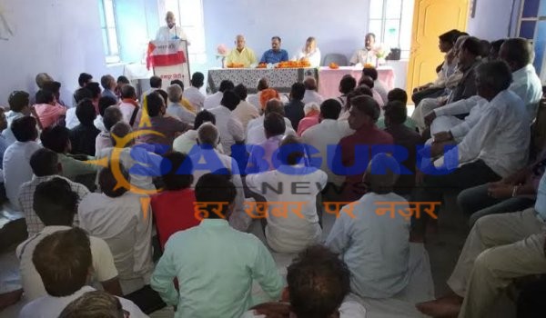 bharat vahini party rajasthan chief ghanshyam tiwari visits gangapur city