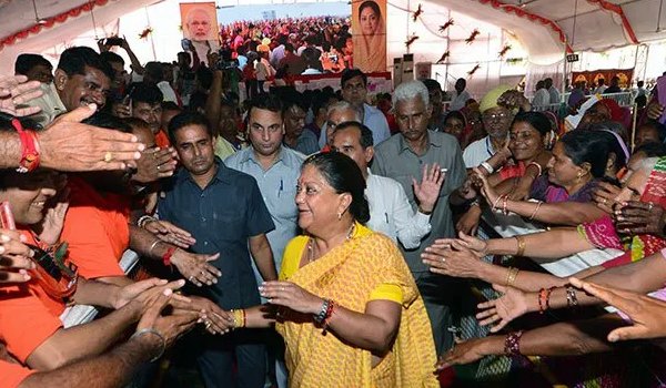 rajasthan gaurav yatra 2018 : cm vasundhara raje in sumerpur pali