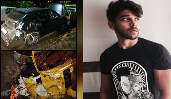 two injured as Actor Vikram's son Dhruv rams car on parked autos
