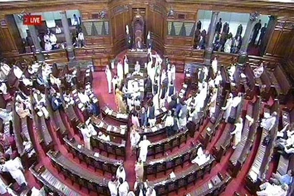 Congress, TRS ruckus, Lok Sabha proceedings interrupted