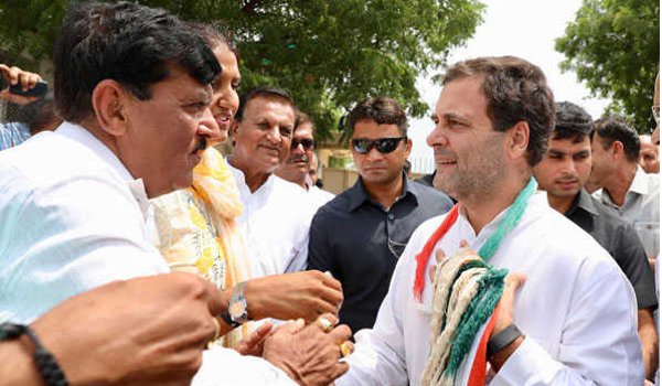 congress president rahul gandhi's roadshow in jaipur