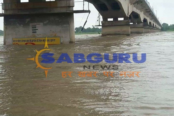 Water level of Saryu river at 13cm above the point of danger;