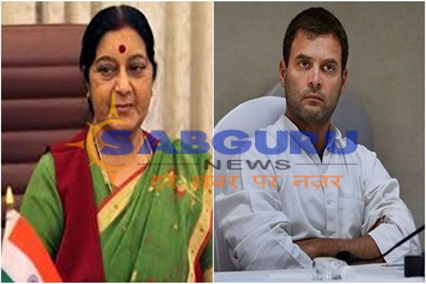 woman like Sushma is upset about China: Rahul Gandhi